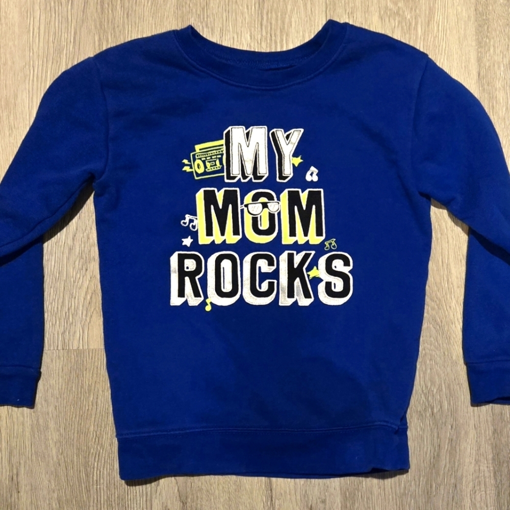 Blue Kids Sweatshirt - My Mom Rocks